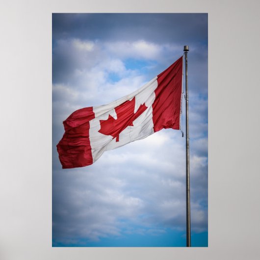 Happy Canada Day Red and White Canadian Flag Poster (Vorne)