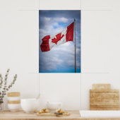 Happy Canada Day Red and White Canadian Flag Poster (Küche)