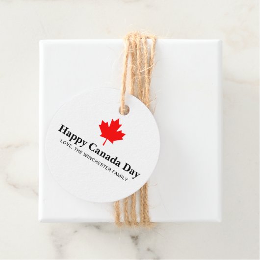 Happy Canada Day Rotes Ahornblatt mit benutzerdefi Geschenkanhänger (Beispiel)