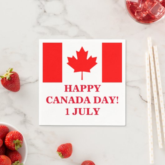HAPPY CANADA DAY SERVIETTE (Beispiel)