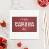 Happy Canada Day Serviette (Beispiel)