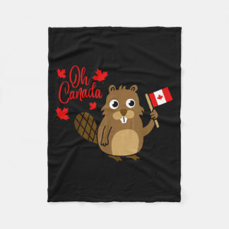 Happy Canada Day Shirt Funny Canadian Groundhog Fl Fleecedecke