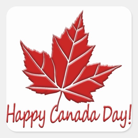 Happy Canada Day Stickers Personalisiert Canada Gi (Vorderseite)