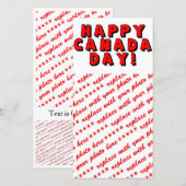 Happy Canada Day Text Image (Vorne/Hinten)