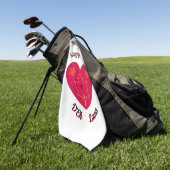 Happy Canada D'Eh Heart, Frog, Ahorn Blätter Golfhandtuch (Gras)