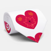 Happy Canada D'Eh Heart, Frog, Ahorn Blätter Krawatte (Gerollt)