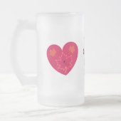 Happy Canada D'Eh Heart, Frog, Ahorn Blätter Mattglas Bierglas (Links)