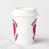 Happy Canada D'Eh Heart, Frog, Ahorn Blätter Pappbecher (Rechts)