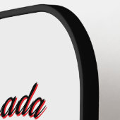 Happy Canada D'Eh Heart, Frog, Ahorn Blätter Pickleball Schläger (Linke Seite)