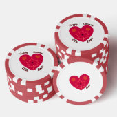 Happy Canada D'Eh Heart, Frog, Ahorn Blätter Pokerchips (Stapel)