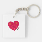 Happy Canada D'Eh Heart, Frog, Ahorn Blätter Schlüsselanhänger (Rückseite)