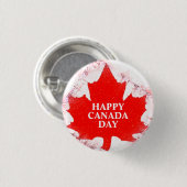 HAPPY CANADA TAG MATTIERT BUTTON (Vorne & Hinten)