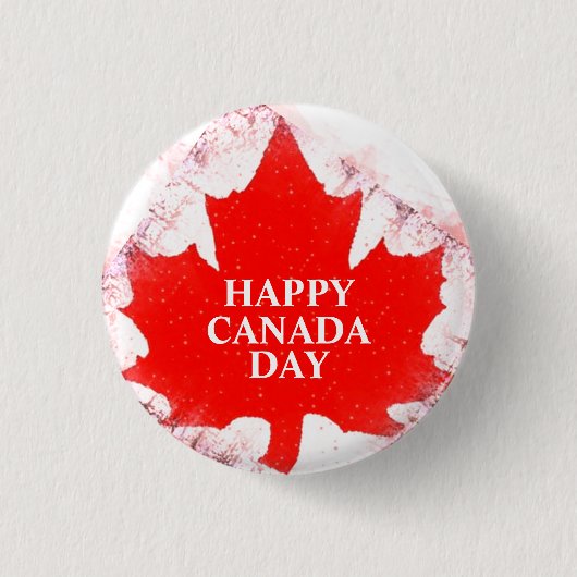HAPPY CANADA TAG MATTIERT BUTTON (Vorderseite)