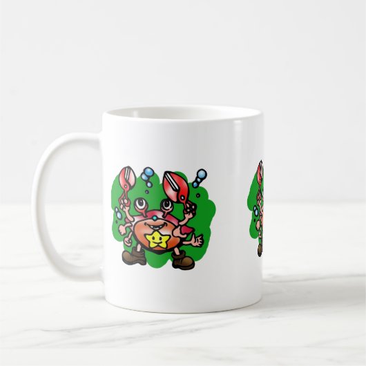 Happy Cancer Crab mit Star Kaffeetasse (Links)