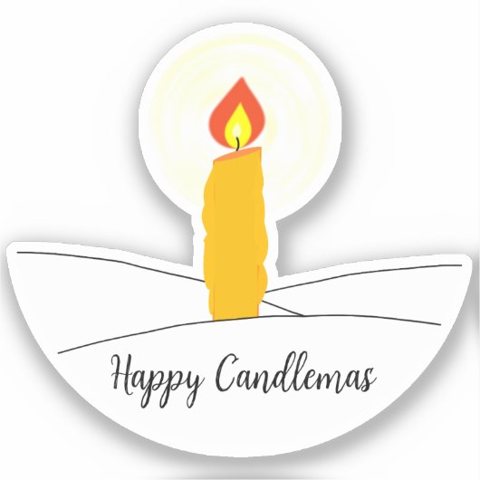 Happy Candlemas Aufkleber (Vorderseite)
