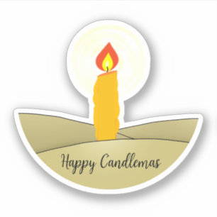 Happy Candlemas Aufkleber