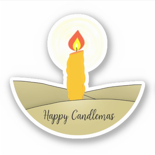 Happy Candlemas Aufkleber (Vorderseite)