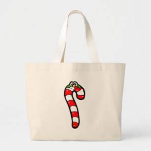Happy Candy Cane Jumbo Stoffbeutel