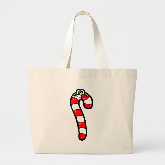 Happy Candy Cane Jumbo Stoffbeutel (Vorne)