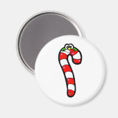 Happy Candy Cane Magnet (Vorderseite/Rückseite)