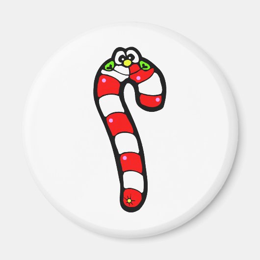 Happy Candy Cane Magnet (Vorne)