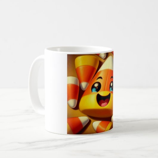 Happy Candy Corn Kaffeetasse (Vorderseite Links)