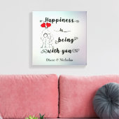 Happy Canvas Print Leinwanddruck (Insitu (Wohnzimmer))