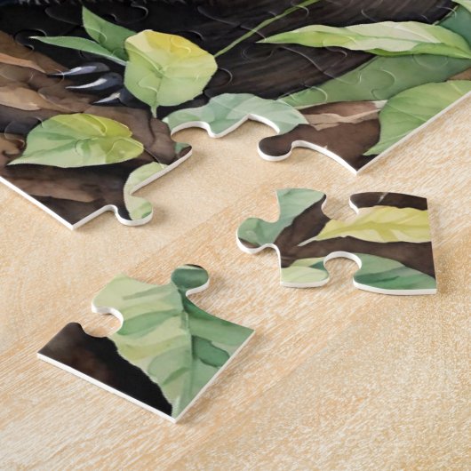 Happy Capybara in Rainforest Wild Animal Puzzle (Seite)