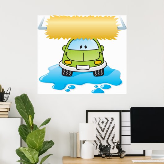 Happy Car Wash Poster (Heimbüro)