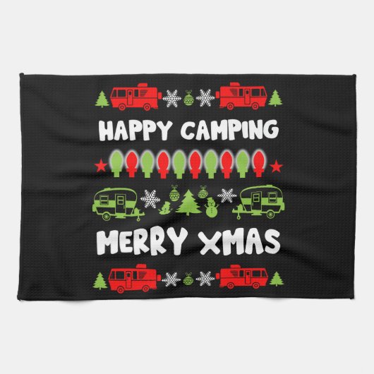 Happy Caravan Weihnachtszeit Geschirrtuch (Horizontal)