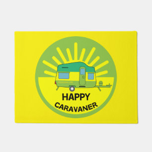 Happy Caravaner Caravan Geschenke Wohnwagen Fußmatte