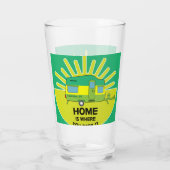 Happy Caravaner | Caravan Geschenke | Wohnwagen | Glas (Rückseite)