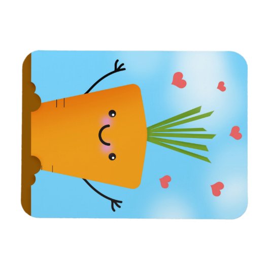 Happy Carrot Magnet (Horizontal)