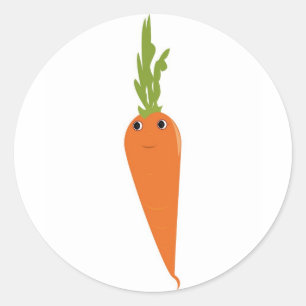 Happy Carrot Runder Aufkleber