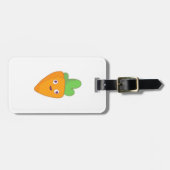 Happy Carrot Top Face 🥕 Gepäckanhänger (Vorderseite horizontal)