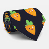Happy Carrot Top Face 🥕 Krawatte (Gerollt)