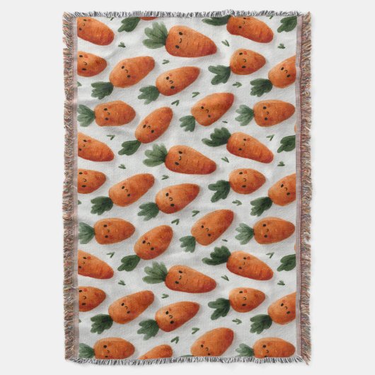 Happy Carrots Decke (Vorderseite Vertikal)