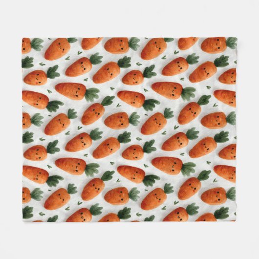 Happy Carrots Fleecedecke (Vorderseite (Horizontal))