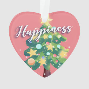 Happy Carton Weihnachtsbaum Pink Ornament