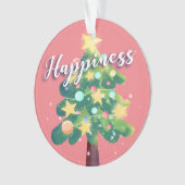 Happy Carton Weihnachtsbaum Pink Ornament (Vorderseite)