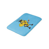Happy Cartoon bee Abschluss Badematte (Schrägansicht)