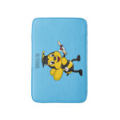 Happy Cartoon bee Abschluss Badematte (Vorderseite Vertikal)