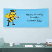 Happy Cartoon bee Abschluss Banner (Messe)