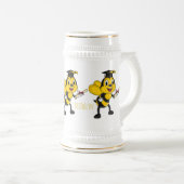 Happy Cartoon bee Abschluss Bierglas (VorderseiteRechts)