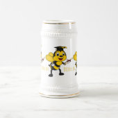 Happy Cartoon bee Abschluss Bierglas (Mittel)