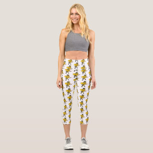 Happy Cartoon bee Abschluss Capri Leggings