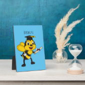 Happy Cartoon bee Abschluss Fotoplatte (Seite)