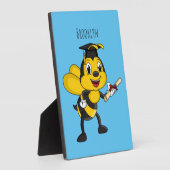 Happy Cartoon bee Abschluss Fotoplatte (Seite)