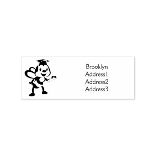 Happy Cartoon bee Abschluss Gummistempel
