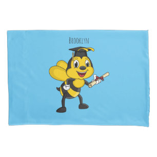 Happy Cartoon bee Abschluss Kissenbezug